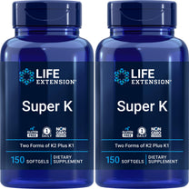 Life Extension Super K, 150 Softgels (Pack of 2) with Vitamins K and K2