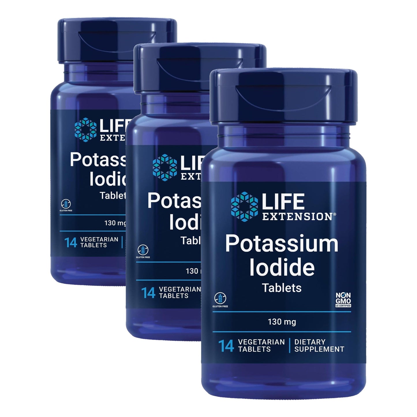 Life Extension Potassium Iodide 130mg 14 Tablets (Pack of 3)