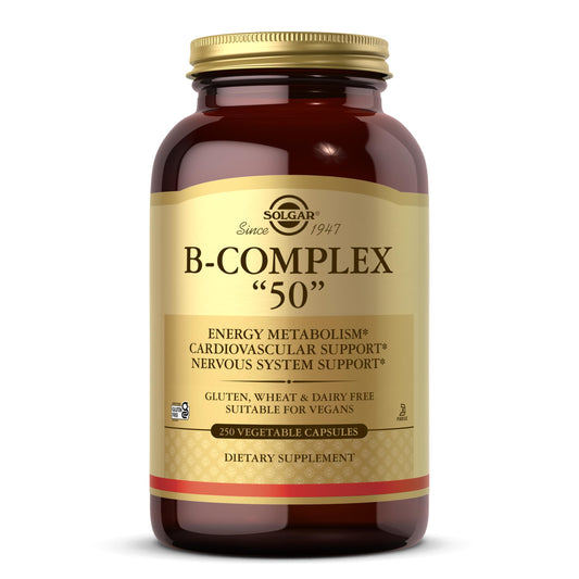 Solgar B-Complex 50", 250 Vegetable Capsules - Energy Metabolism