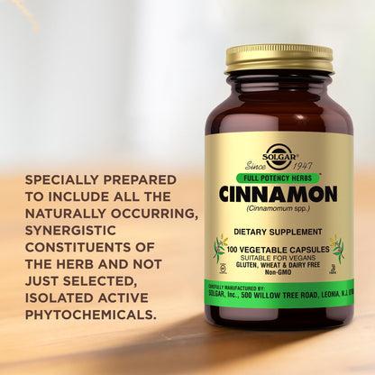 Solgar - FP Cinnamon Vegetable Capsules 100 Count