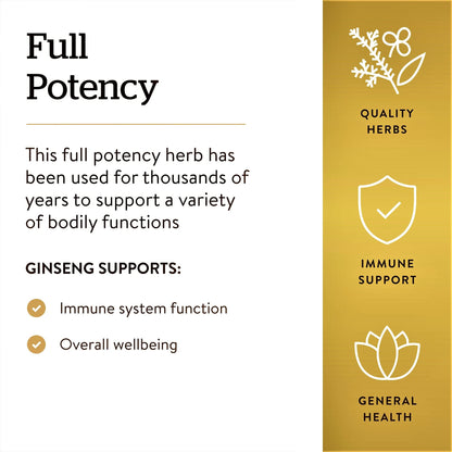 Solgar Korean Ginseng Root Extract, 60 Vegetable Capsules - Immune Support
