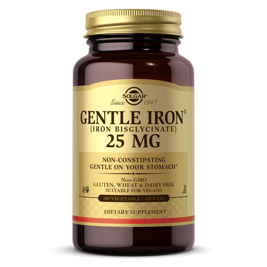 Solgar Gentle Iron, 180 Vegetable Capsules, Red Blood Cell Supplement