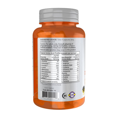 Now Sports Nutrition, Amino Complete, Protein Blend with 20 Aminos and B-6, 120 Veg Capsules