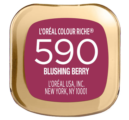 L'Oreal Paris Colour Riche Original Creamy, Hydrating Satin Lipstick with Argan Oil and Vitamin E, Blushing Berry , 1 Count