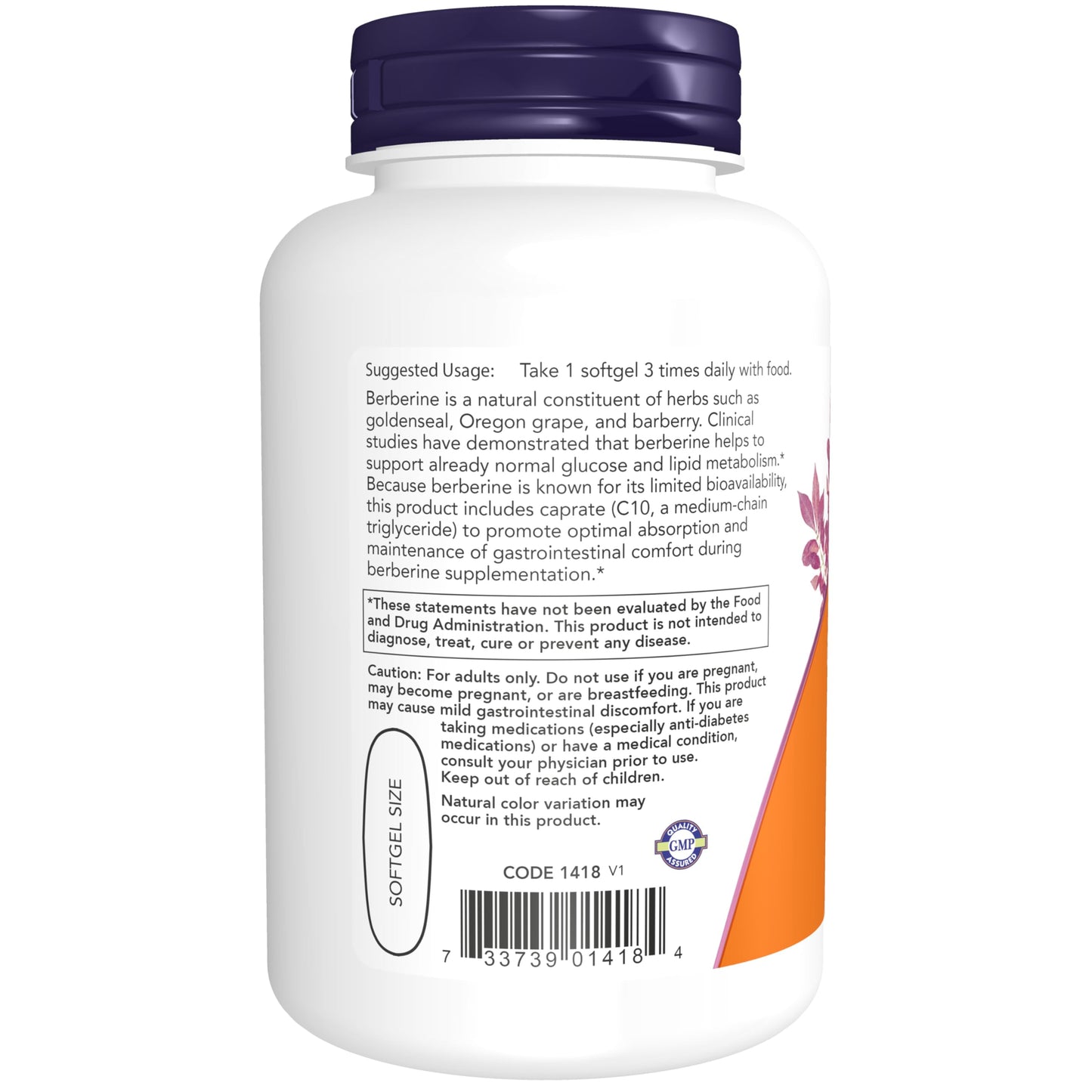 NOW Foods Supplements, Berberine Glucose Support, Combined with MCT Oil for Optimal Berberine Absorption, 90 Softgels