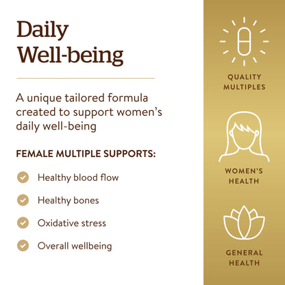 Solgar Female Multiple, 120 Tablets, Multivitamin, Mineral & Herbal Formula