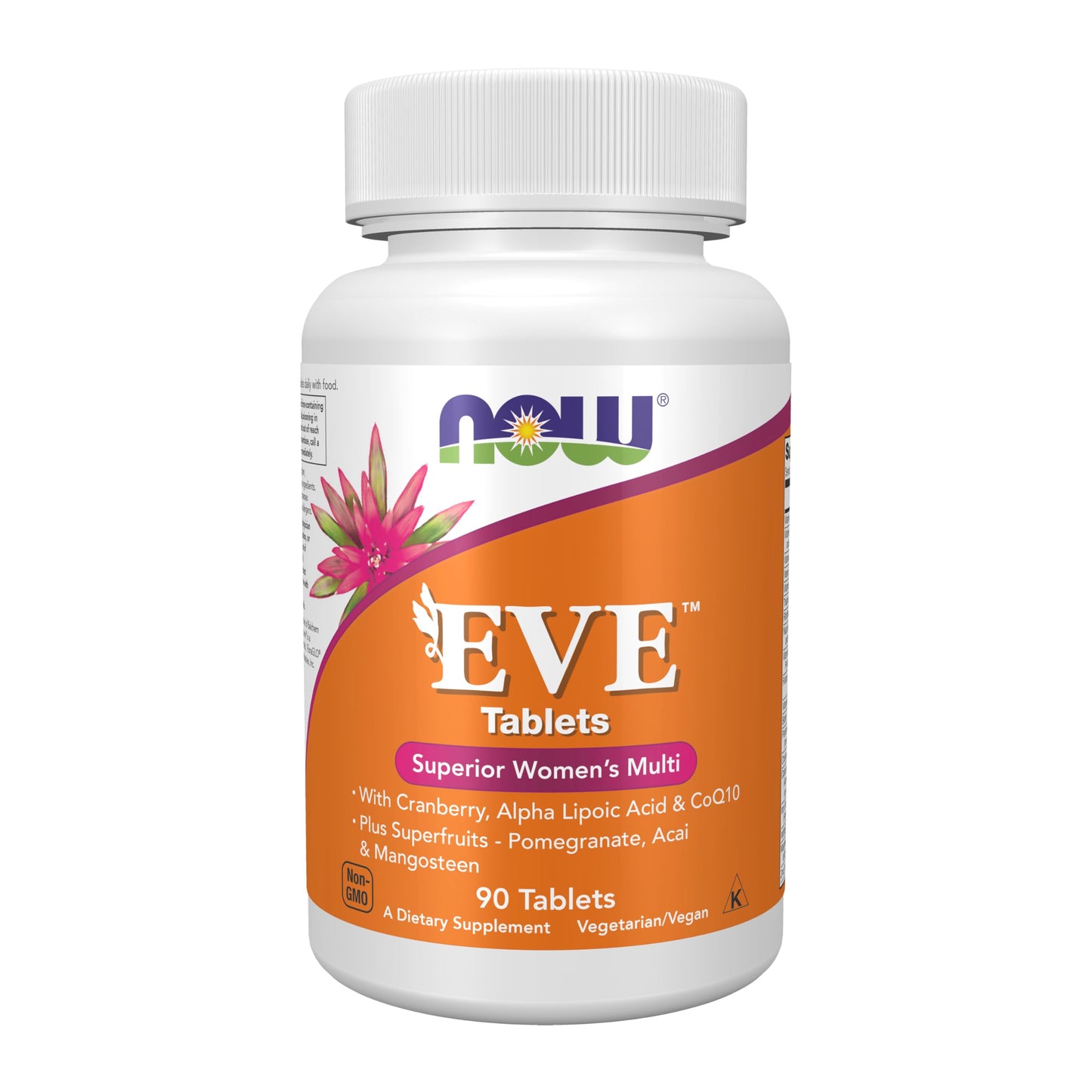 NOW Foods Supplements, Eve™ Women's Multivitamin with Cranberry, Alpha Lipoic Acid and CoQ10, plus Superfruits - Pomegranate, Acai & Mangosteen, 90 Tablets