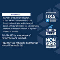 Life Extension Gastro-Ease™, zinc L-carnosine, Pylopass™ Lactobacillus reuteri probiotics, Digestion Supplement, Gut Health, Stomach Comfort, Gluten-Free, Non-GMO, Vegetarian, 60 Capsules