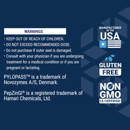 Life Extension Gastro-Ease™, zinc L-carnosine, Pylopass™ Lactobacillus reuteri probiotics, Digestion Supplement, Gut Health, Stomach Comfort, Gluten-Free, Non-GMO, Vegetarian, 60 Capsules