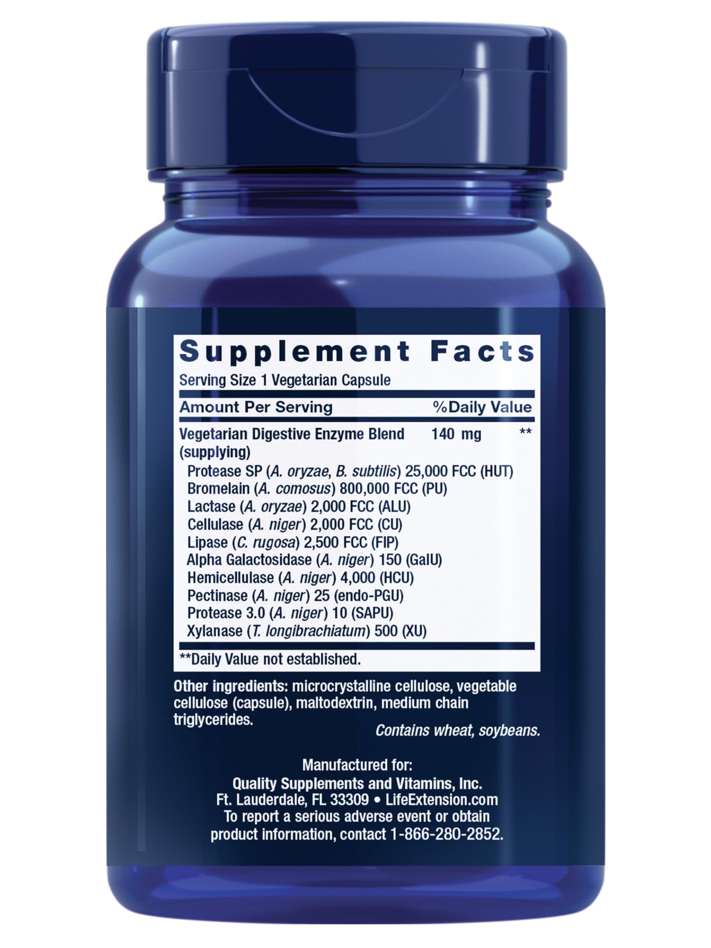 Life Extension Enhanced Super Digestive Enzymes, Supports Digestion, Comfort, digesting Plant-Based Foods, Non-GMO, Vegetarian, 60 Capsules