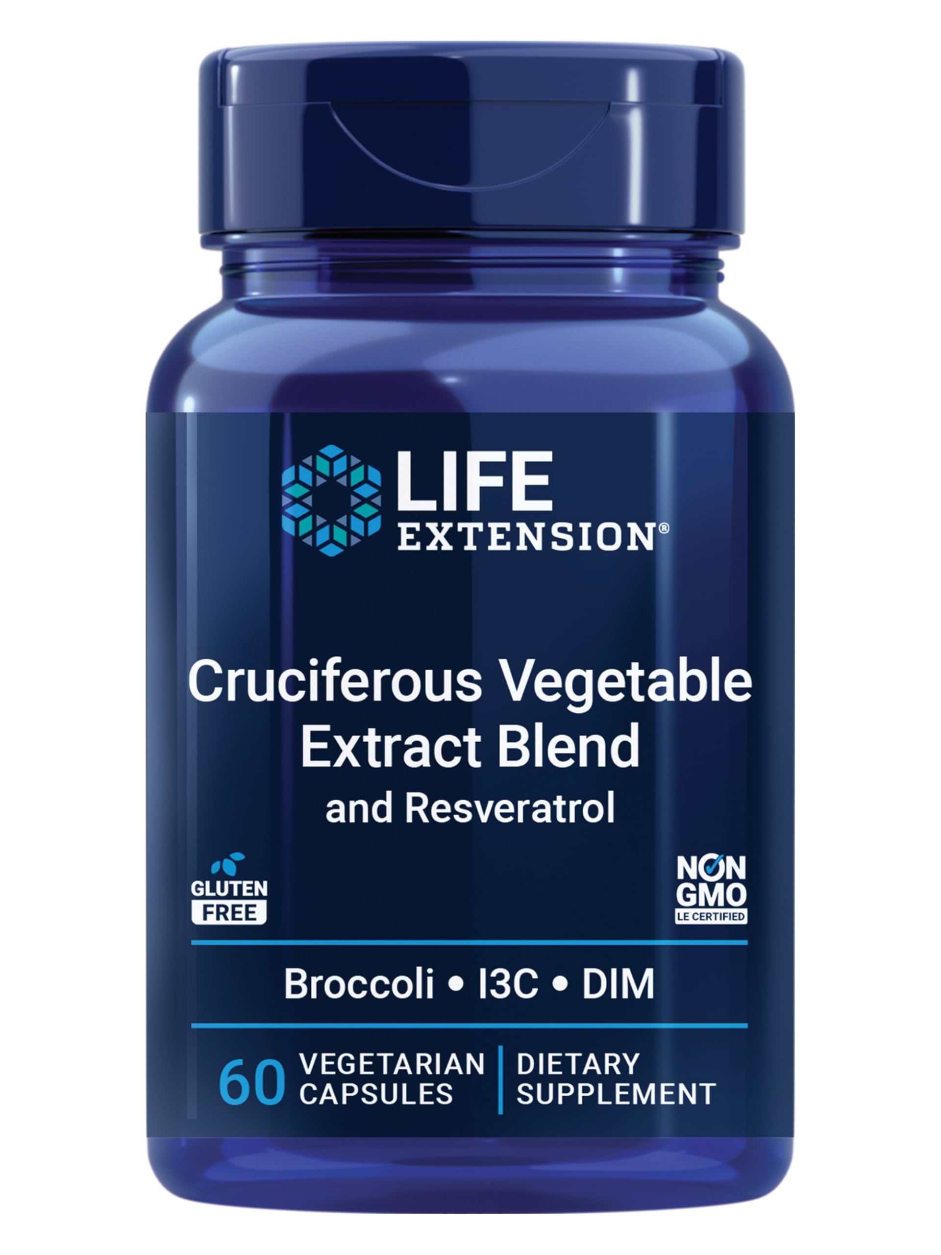 Life Extension Cruciferous Vegetable Extract Blend and Resveratrol, 60 Caps