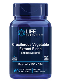 Life Extension Cruciferous Vegetable Extract Blend and Resveratrol, 60 Caps