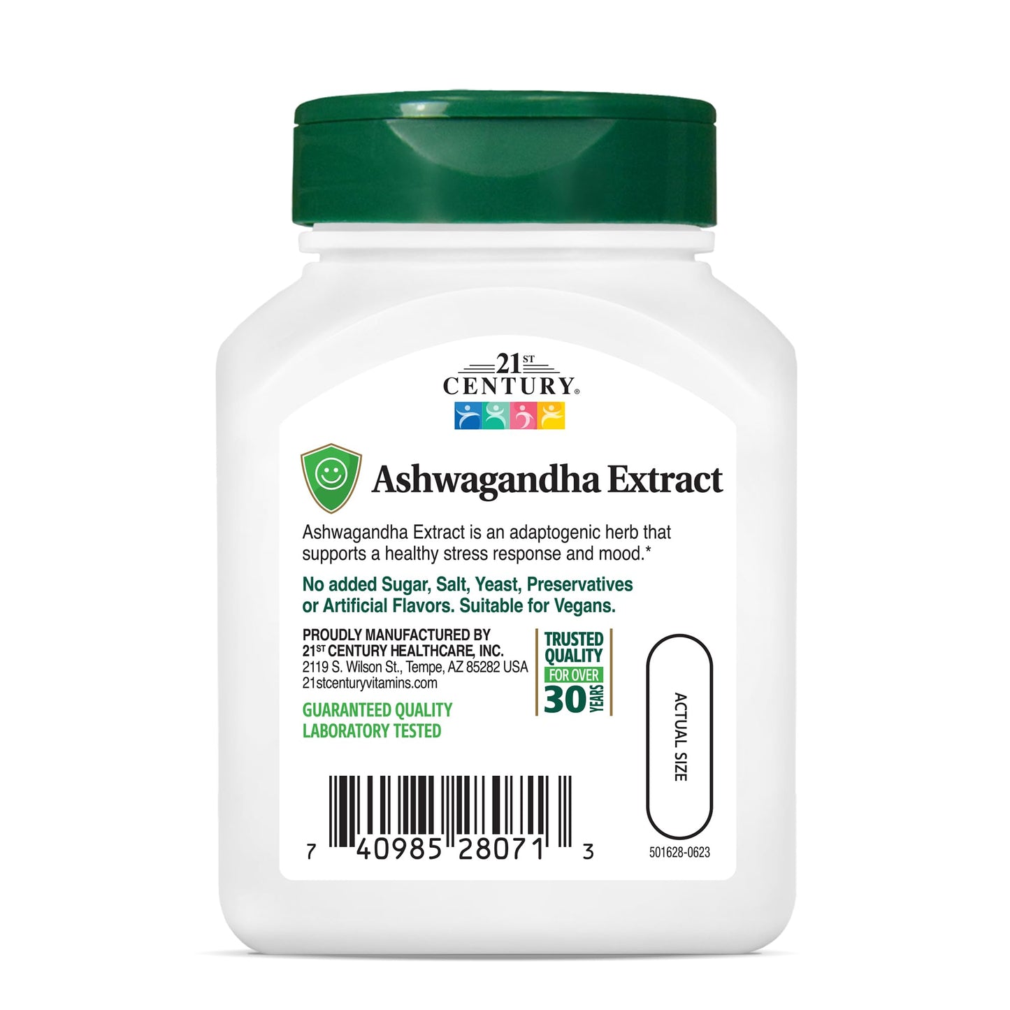 21st Century Ashwagandha Extract 500mg Capsules, Stress & Mood, 60 Count