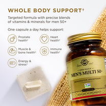 Solgar One Daily Men's Multi 50+ Whole Body Support, 60 Servings