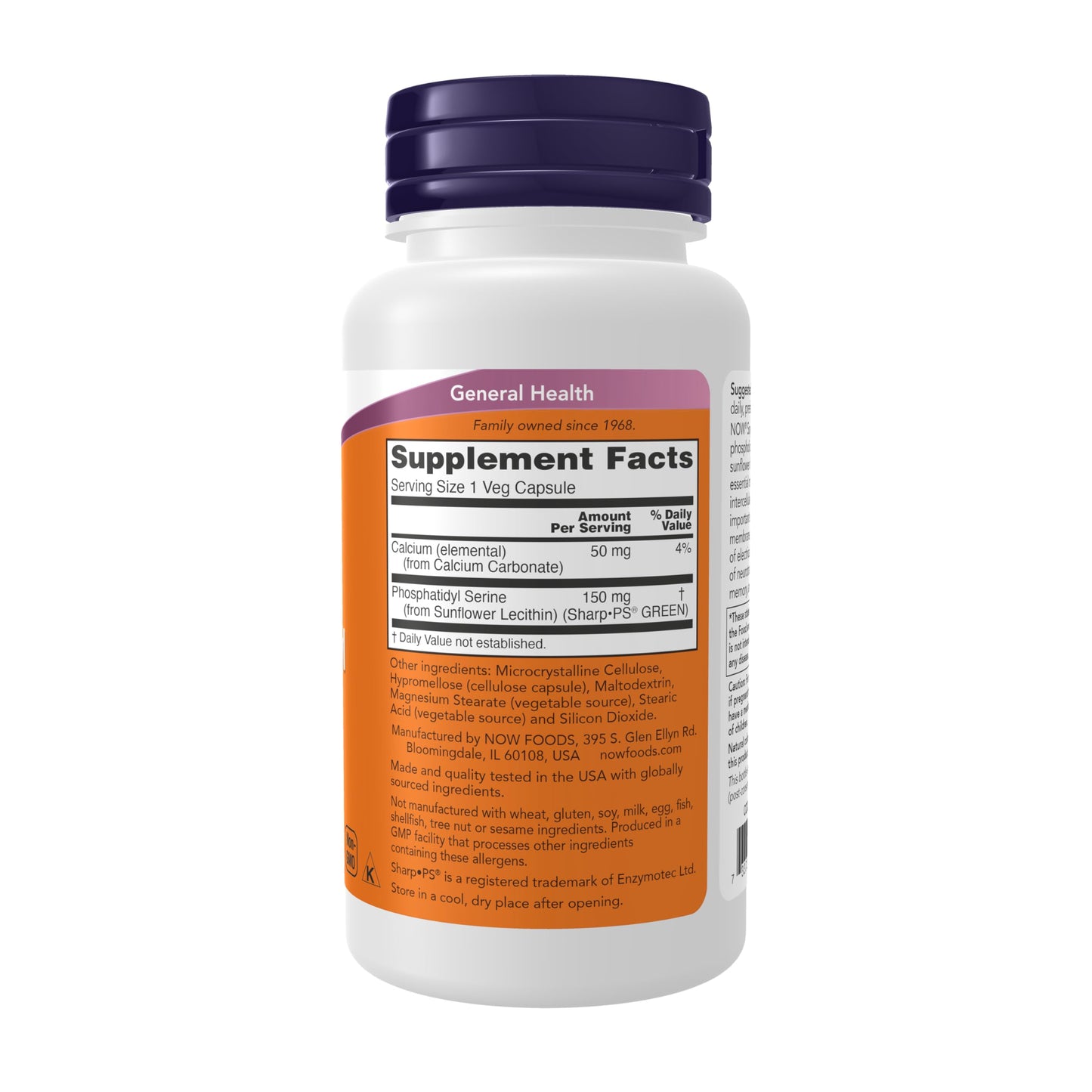 NOW Foods Supplements, Soy-Free Phosphatidyl Serine (150mg), Brain Health*, 60 Veg Capsules
