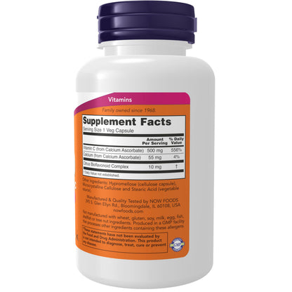 NOW Foods Supplements, Vitamin C-500 Calcium Ascorbate, Antioxidant Protection*, 100 Veg Capsules
