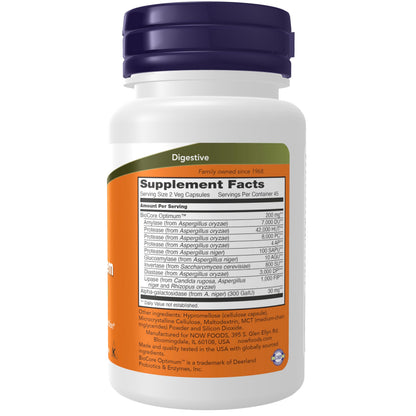 NOW Foods Supplements, Optimal Digestive System, Full Spectrum Enzymes, 90 Veg Capsules