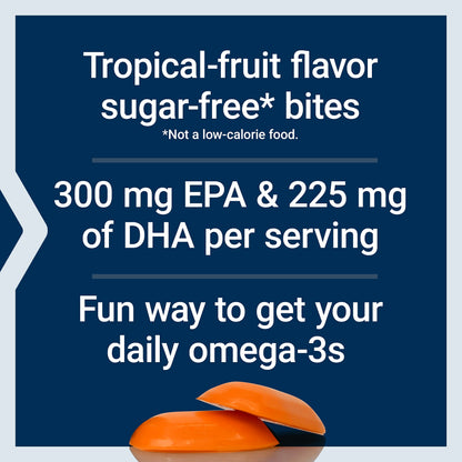 Life Extension Omega-3 Fish Oil Gummy Bites, EPA DHA, 36 Gummy Bites