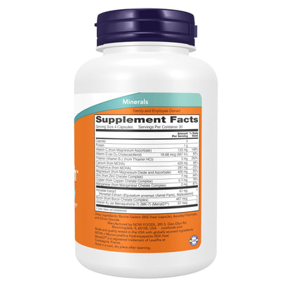 NOW Foods Supplements, Bone Strength™ with Microcrystalline Hydroxyapatite (MCHA), Magnesium and Vitamins C,D and K, 120 Capsules