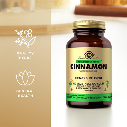 Solgar - FP Cinnamon Vegetable Capsules 100 Count