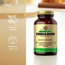 Solgar Cinnamon - 100 Vegetable Capsules, Pack of 2 - Full Potency (FP) - Non-GMO, Vegan, Gluten Free, Dairy Free, Kosher - 200 Total Servings
