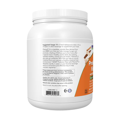 NOW Foods Supplements, Prebiotic Fiber with Fibersol-2, derived from Non-GMO corn, Powder, 12-Ounce