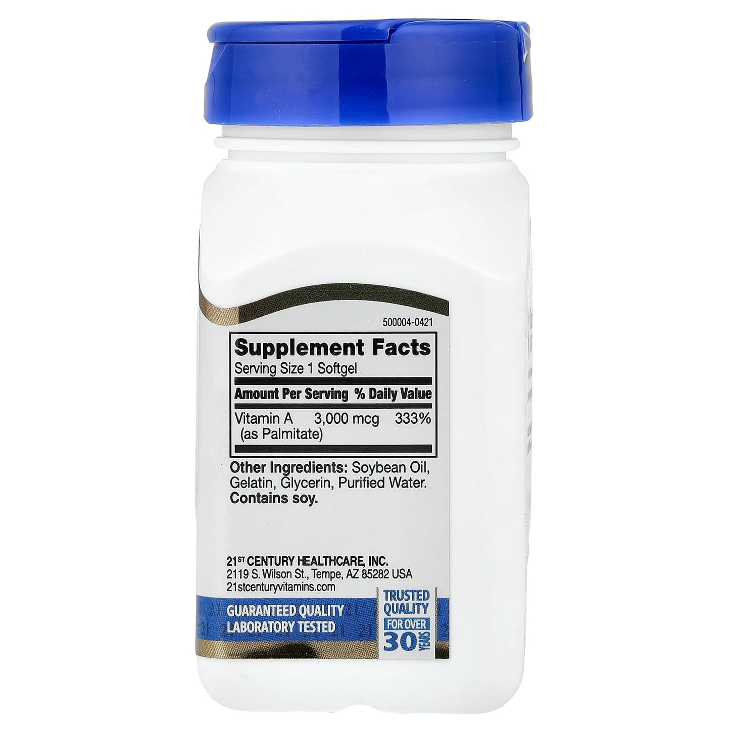 21st Century Vitamin A 10,000 IU Softgels, Eye & Skin Support, 110 Count
