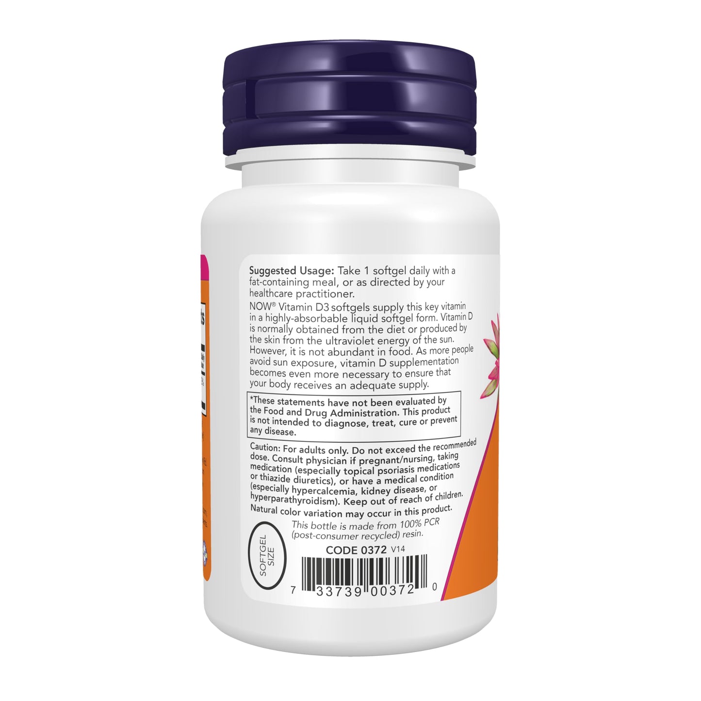 NOW Foods Supplements, Vitamin D-3 5,000 IU, High Potency, Structural Support*, 120 Softgels