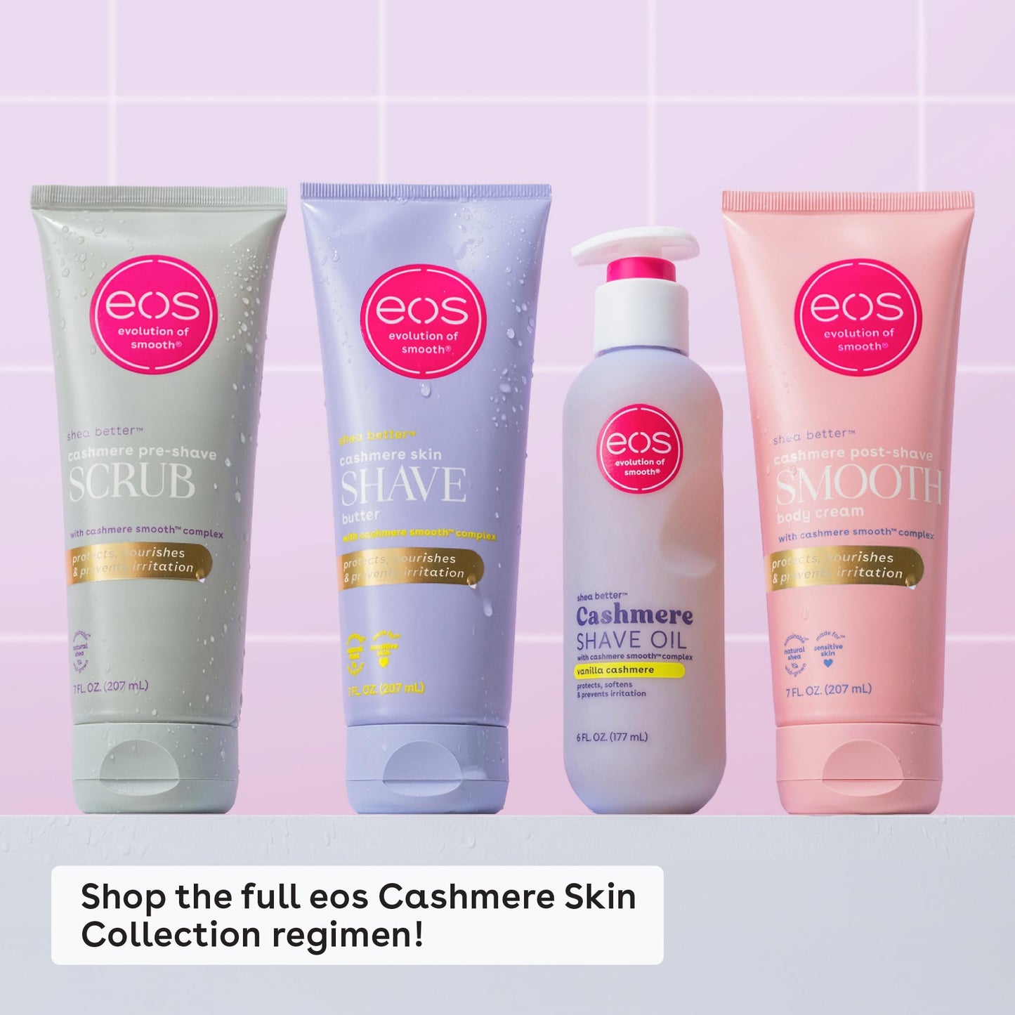 eos Cashmere Skin Collection Post-Shave Smooth Body Cream- Vanilla, 7 fl oz