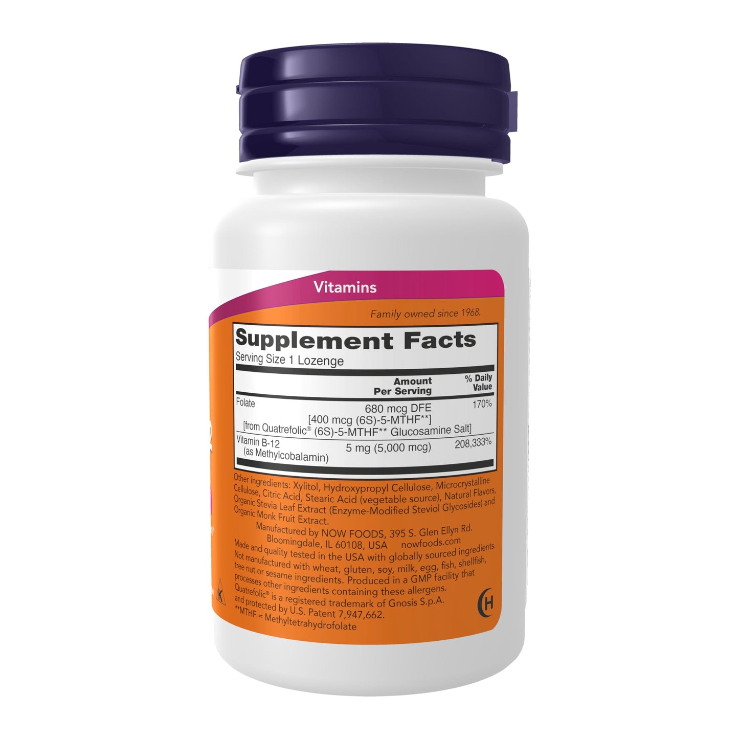 NOW Foods Supplements, Methyl B-12 (Methylcobalamin) 5,000 mcg, Nervous System Health*, 60 Lozenges
