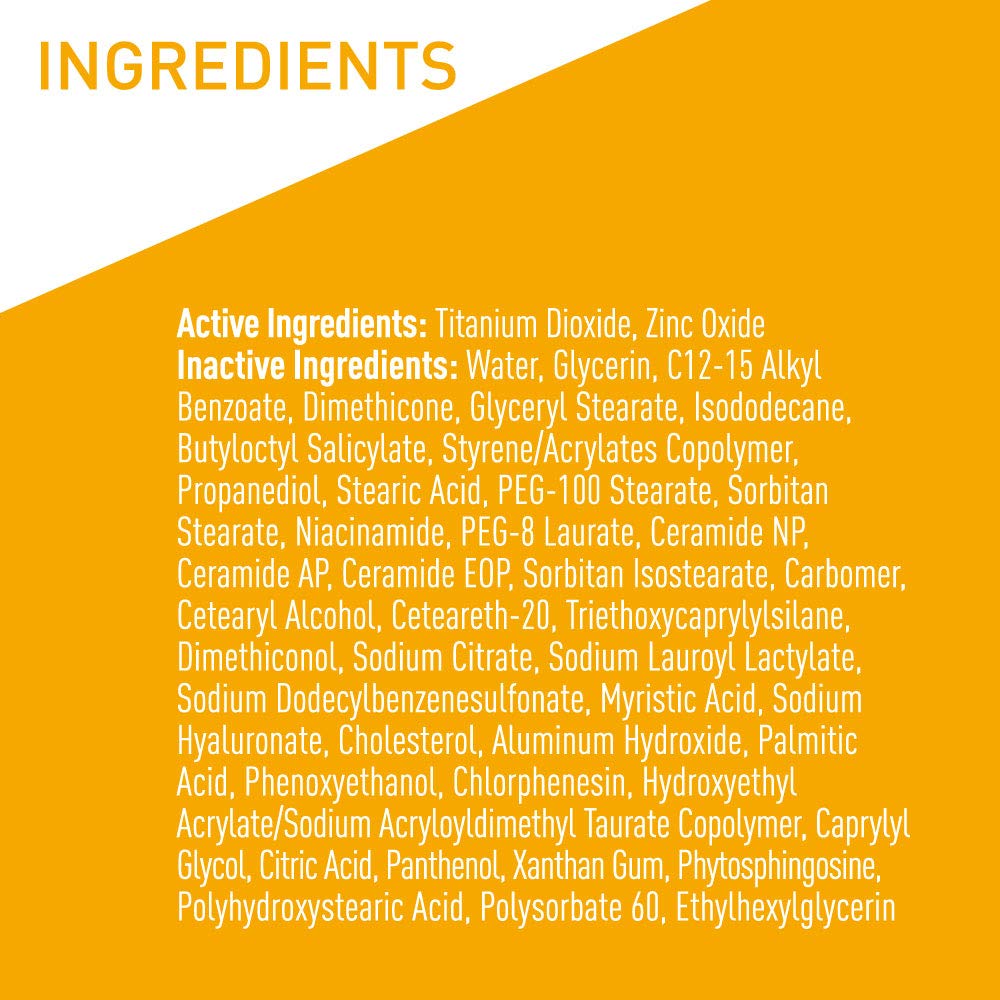 CeraVe Hydrating Mineral Sunscreen SPF 30 with Hyaluronic Acid, 2.5oz
