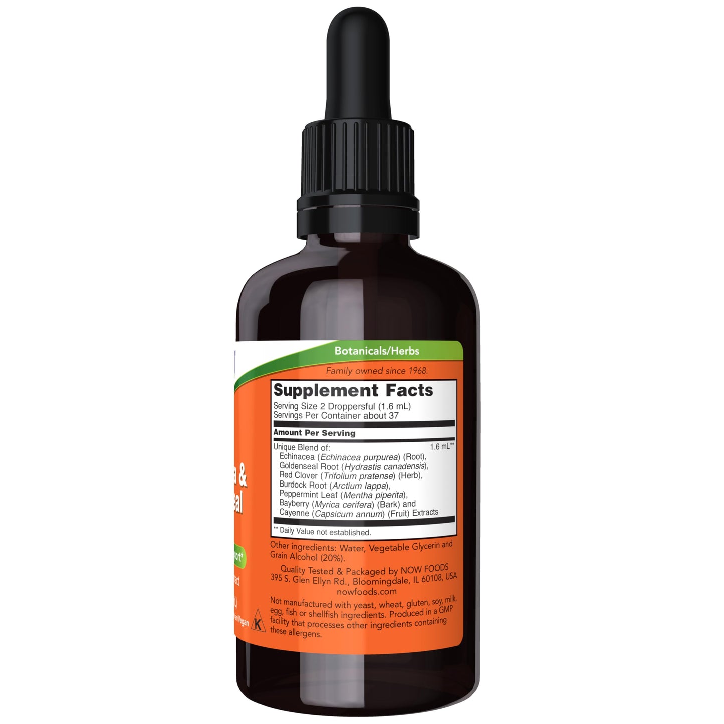 NOW Foods Supplements, Echinacea & Goldenseal Plus with Dropper, Immune System Support*, 2-Ounce