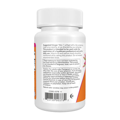 NOW Foods Supplements, Vitamin D-3 50,000 IU Softgels, 50 softgels