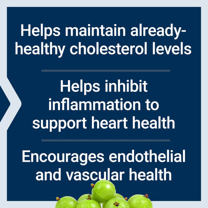 Life Extension Advanced Lipid Control, amla Extract, Indian Gooseberry, Heart Health, endothelial Health, Vegetarian, Gluten-Free, 60 Capsules