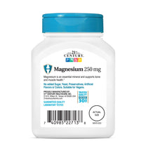 21st Century Magnesium 250 mg Tablets, 110 Count