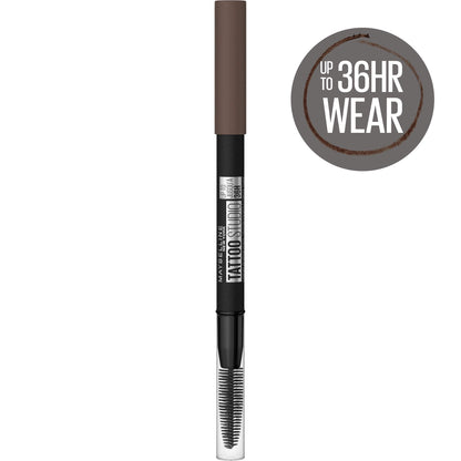 Maybelline TattooStudio Waterproof Eyebrow Pencil, Sharpenable, Longwear, Long Lasting, Pigmented Eyebrow Pencil for Defined Brows, Deep Brown, 1 Count