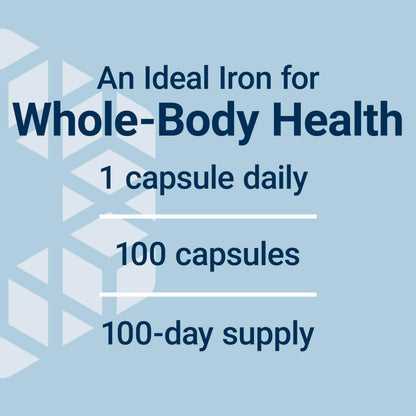 Life Extension Iron Protein Plus, Iron Protein succinylate, absorbable Iron Supplement for Whole-Body Health, Non-GMO, Gluten-Free, Vegetarian, 100 Capsules