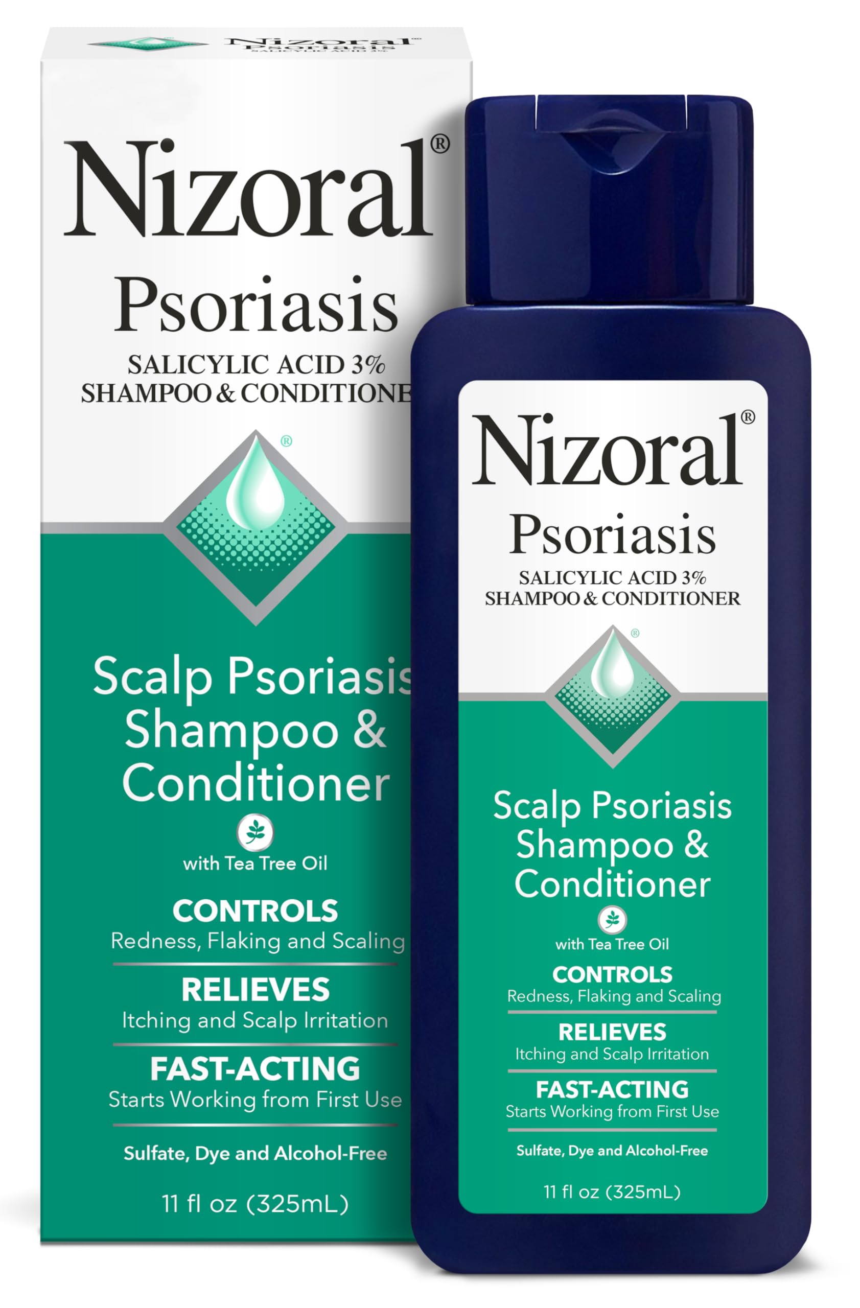 Nizoral Psoriasis Shampoo & Conditioner, 11 Oz, Gentle Scalp Treatment