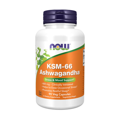 Now Supplements, KSM-66 Ashwagandha®, Stress & Sleep Support*, 90 Veg Caps