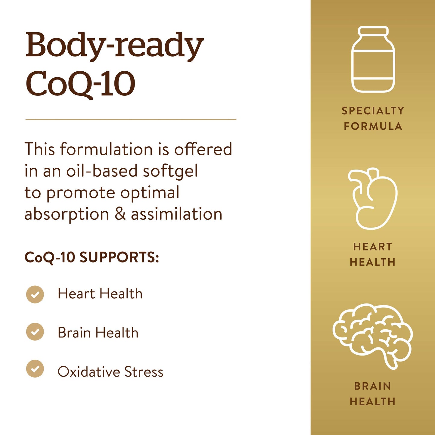 Solgar Megasorb CoQ-10 400 mg, 60 Softgels - Supports Brain Function