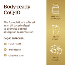 Solgar Megasorb CoQ-10 200 mg, 60 Softgels, Supports Heart & Brain Function
