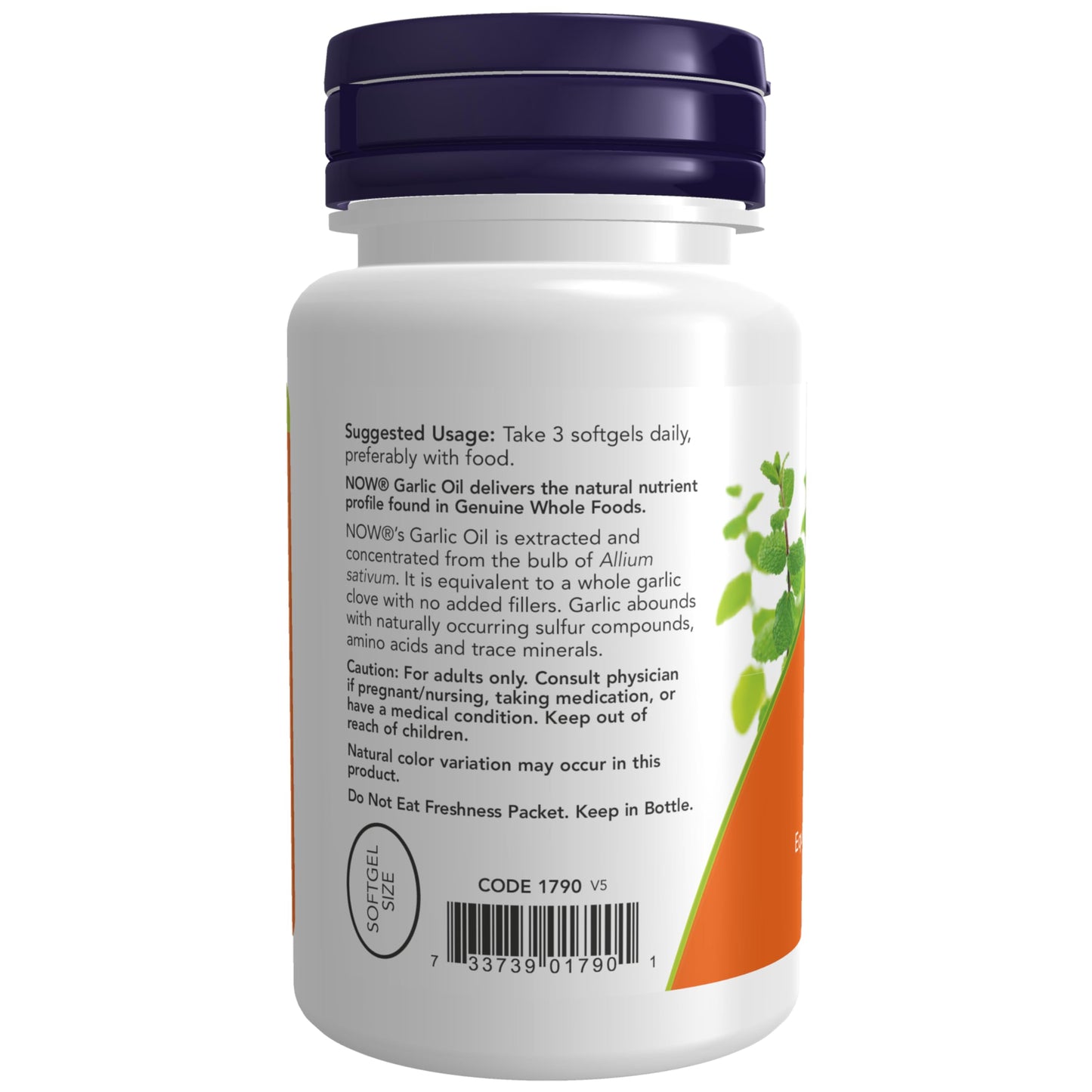 NOW Foods Supplements, Garlic Oil Concentrate 1500 mg per Serving, 100 Softgels