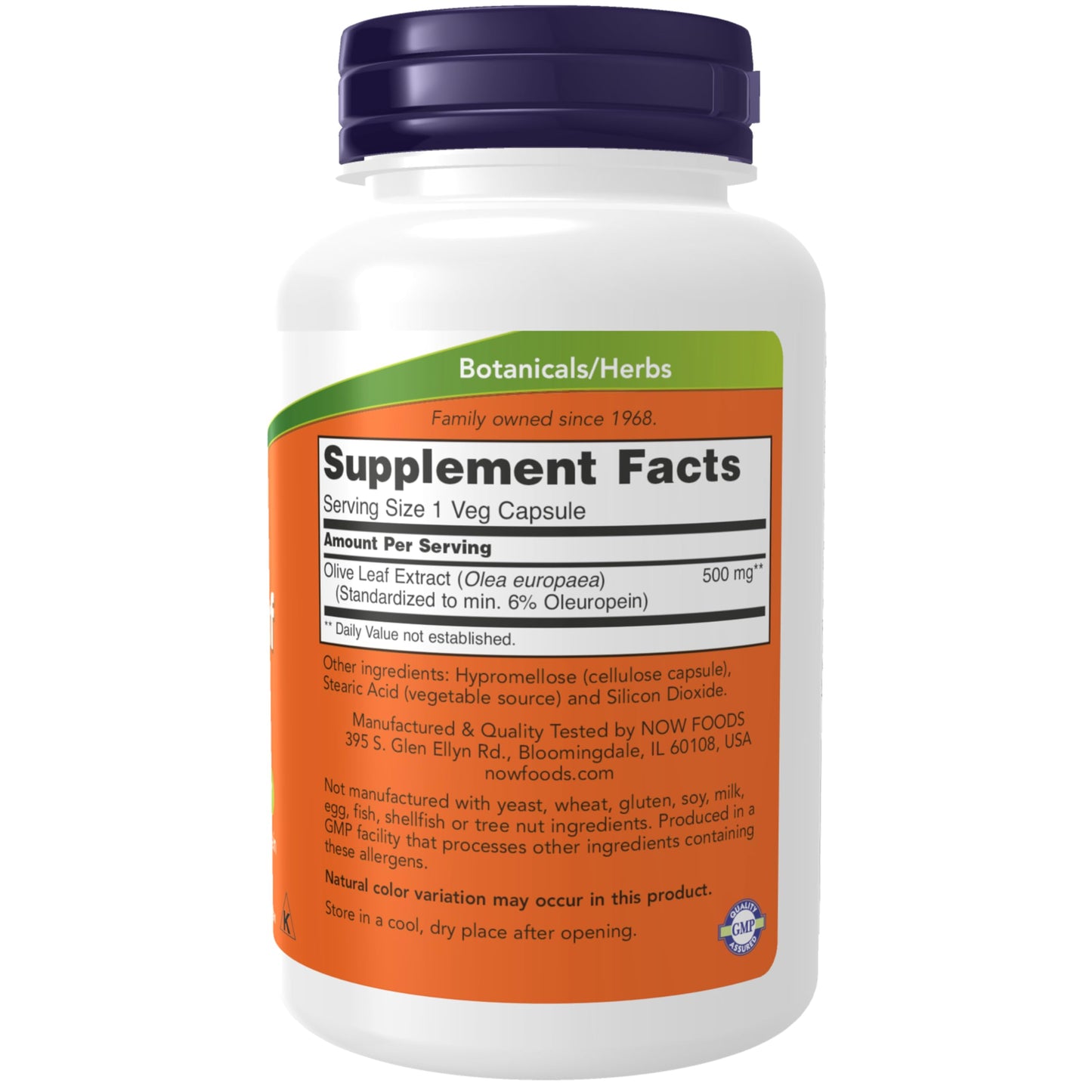 NOW Foods Supplements, Olive Leaf Extract 500 mg, Free Radical Scavenger*, 120 Veg Capsules