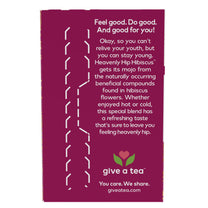 NOW Give a Tea®, Heavenly Hip Hibiscus™, Herbal Punch Tea, Everyday Wellness with the Refreshing Punch of Hibiscus Flowers, Caffeine Free, 24 Tea Bags