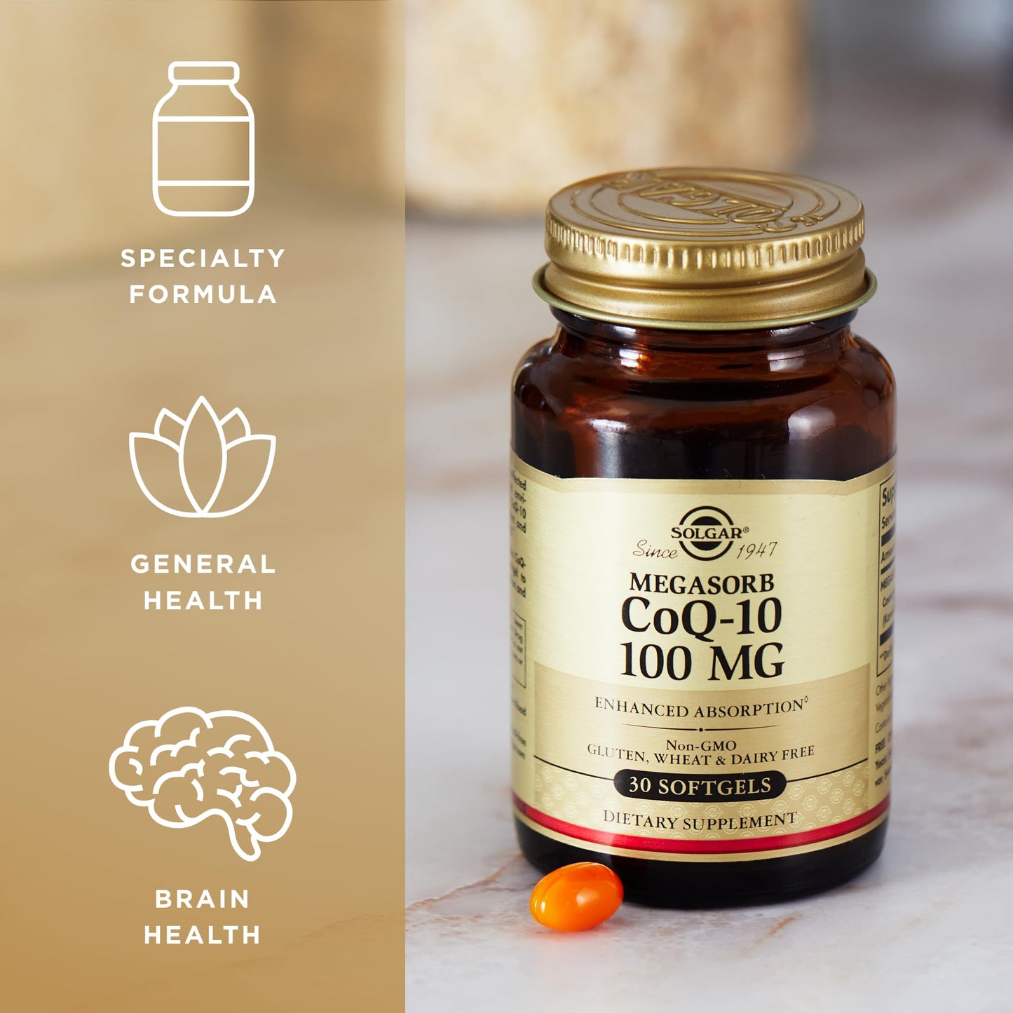 Megasorb CoQ-10 100mg Solgar 30 Softgel