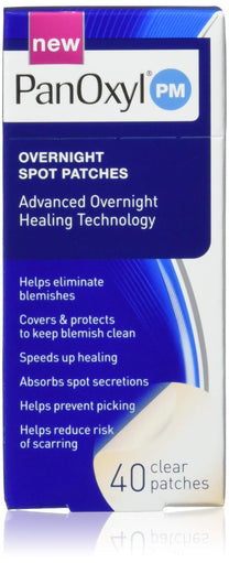 PanOxyl Pm Overnight Spot Patches with Advanced Hydrocolloid Healing Technology, 40 Count (Pack of 3)