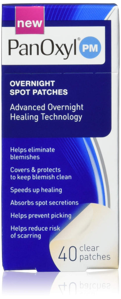 PanOxyl Pm Overnight Spot Patches with Advanced Hydrocolloid Healing Technology, 40 Count (Pack of 3)