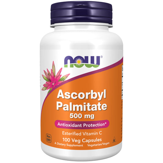 NOW Supplements, Ascorbyl Palmitate 500 mg, Esterified Vitamin C, Antioxidant Protection*, 100 Veg Capsules