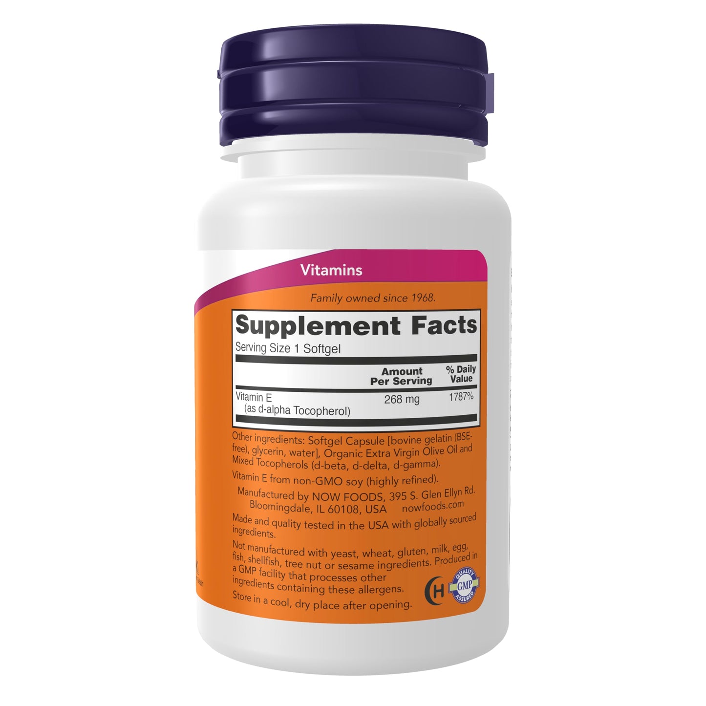 NOW Foods Supplements, Vitamin E-400 IU Mixed Tocopherols, Antioxidant Protection*, 50 Softgels