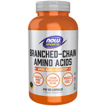 NOW Foods Sports Nutrition, Branched Chain Amino Acids, With Leucine, Isoleucine and Valine, 240 Veg Capsules